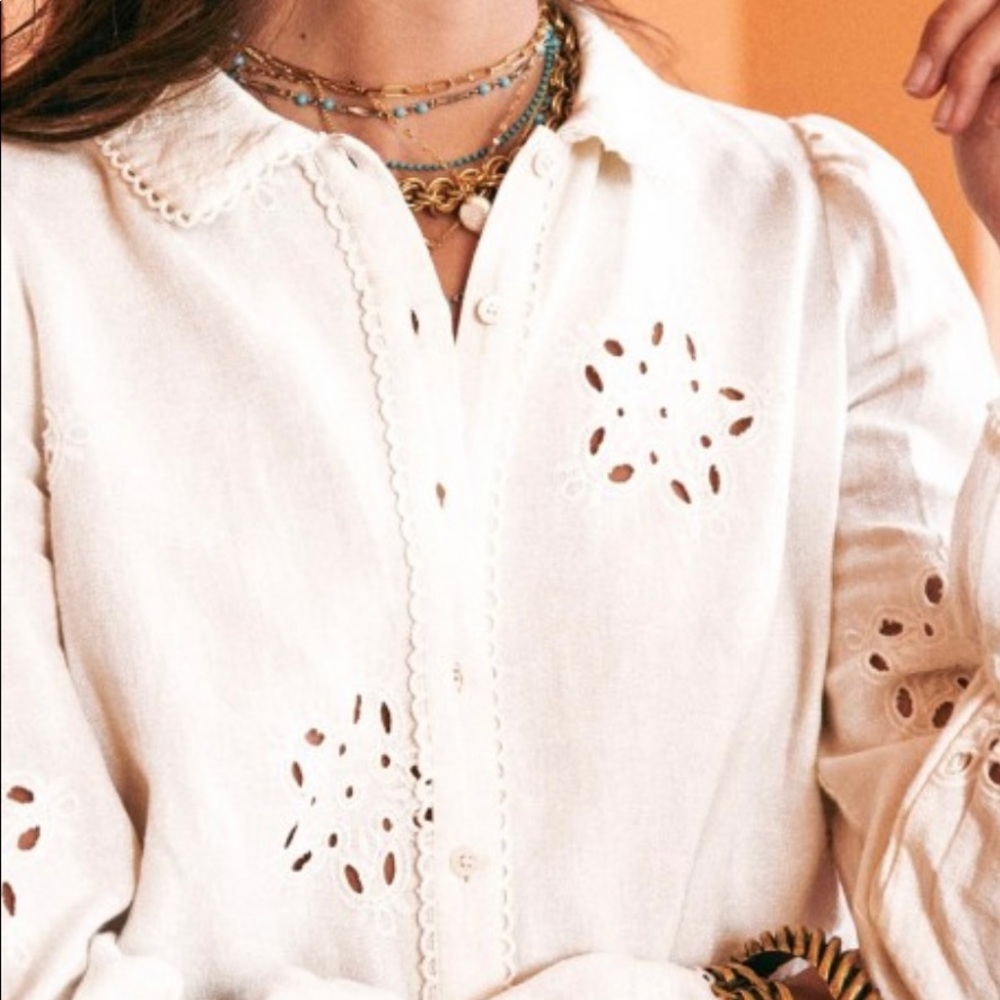 Embroidered White Blouse